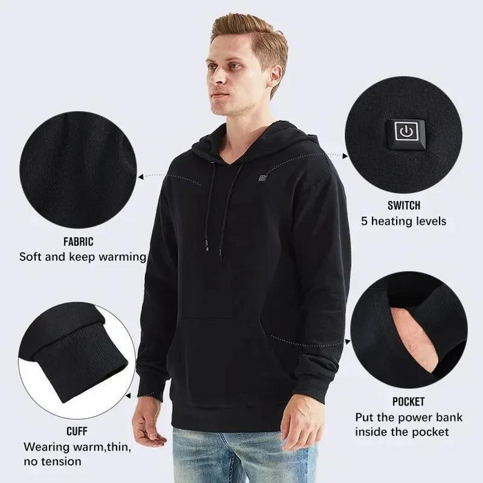 Heated Hoodie - Cozy Thermal Wear for Outdoor Comfort