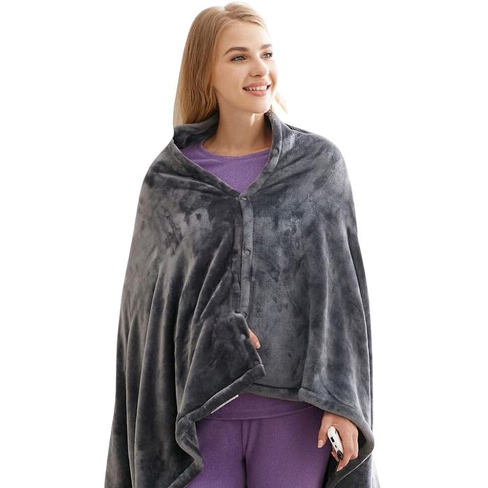 Heated Blanket Poncho With USB