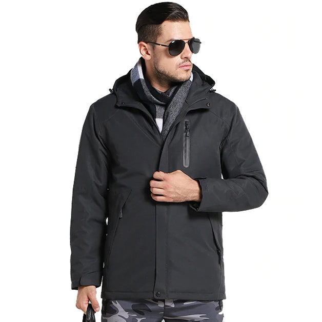 Electric Battery Heated Windbreaker Jacket For Men - Waterproof , Thermal Heat