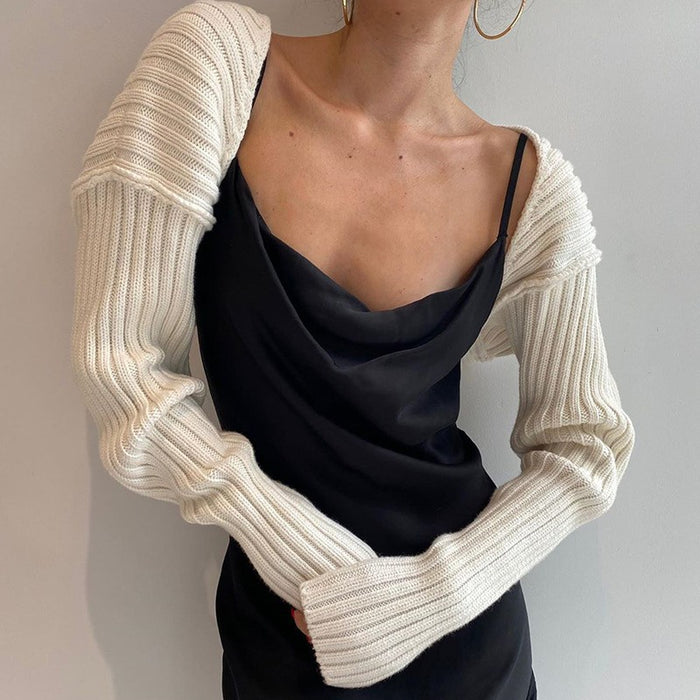 Ultra Short Women's Knitted Sweater Cardigan