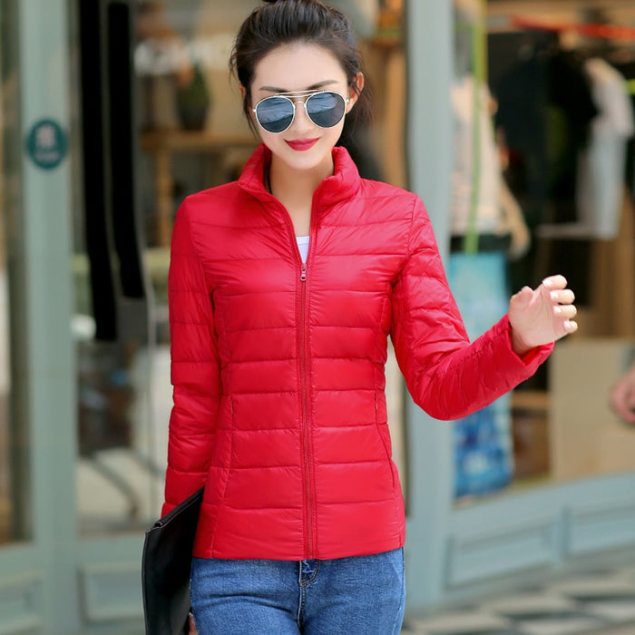 Winter Warm Stand Collar Hiking Jackets For Women