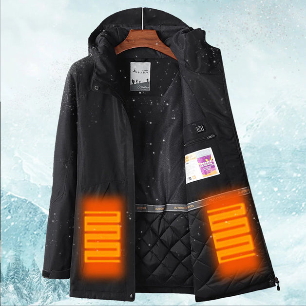 Electric Battery Heated Windbreaker Jacket For Men - Waterproof , Thermal Heat
