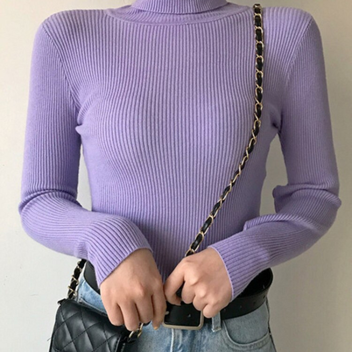 Women Pullover Turtleneck Sweaters