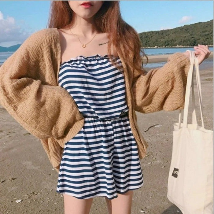 Loose Hollow Knitted Cardigan For Women