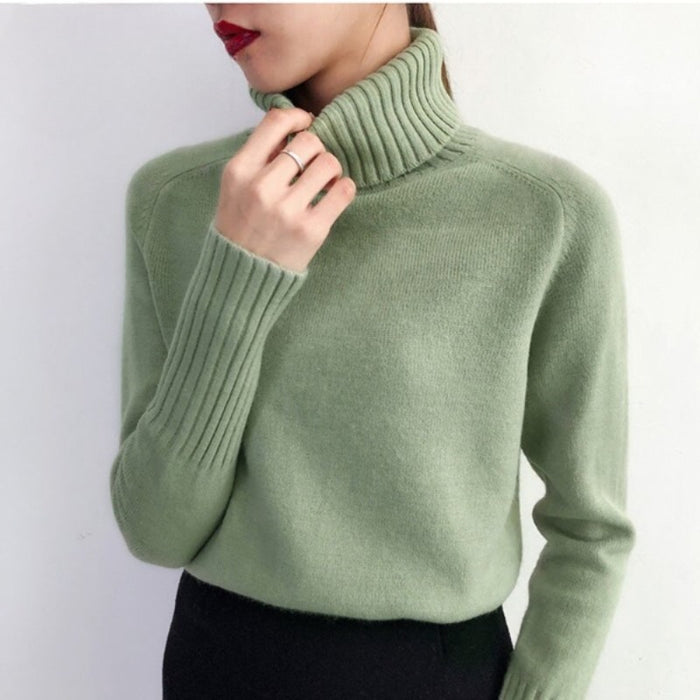 Turtleneck Trending Pullover Women's Sweater