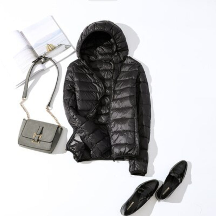 Slim Short Hooded Warm Coat For Women